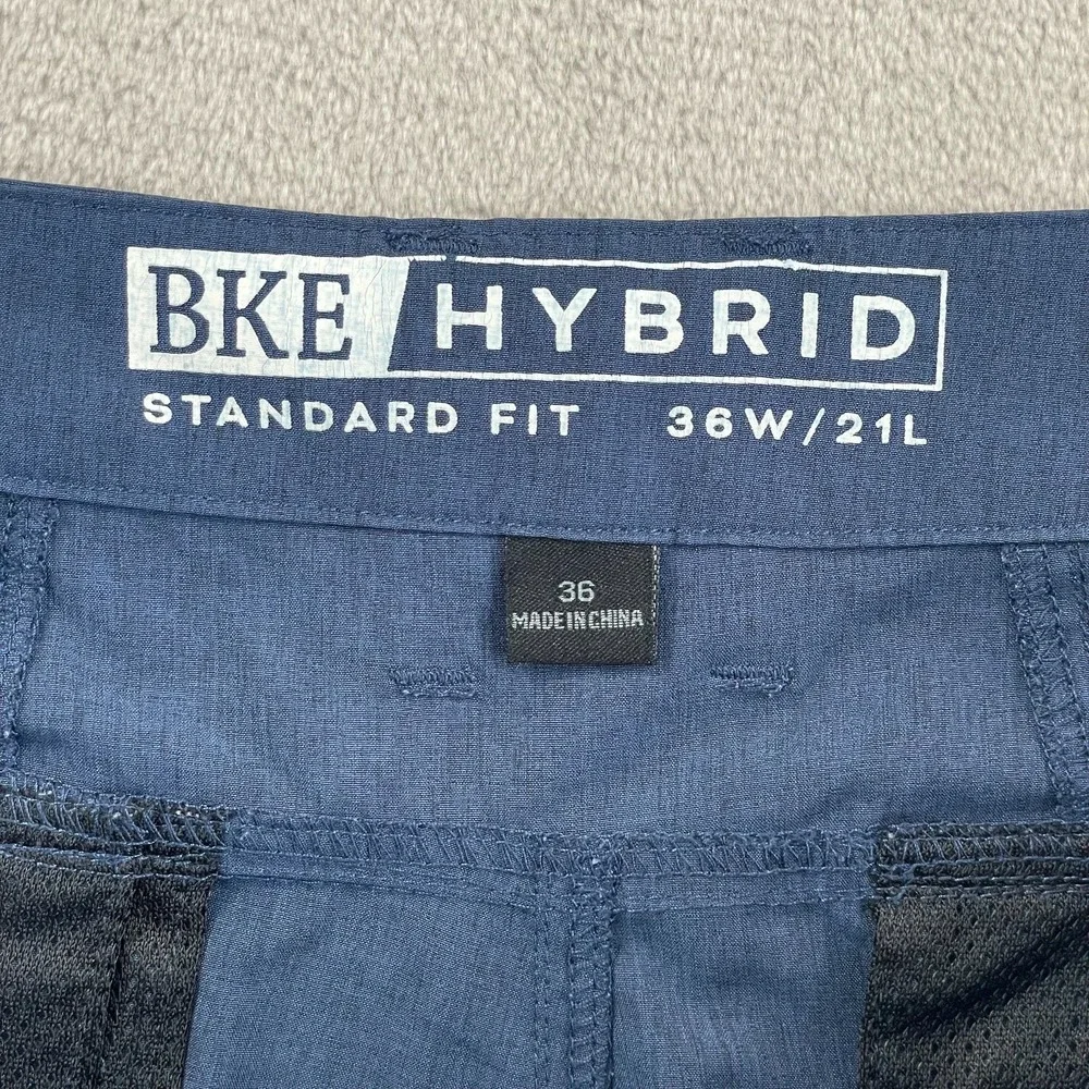 BKE Buckle Hybrid Shorts Men 38x9.5 (Tag 36) Blue Performance 21L Beach NWOT‎